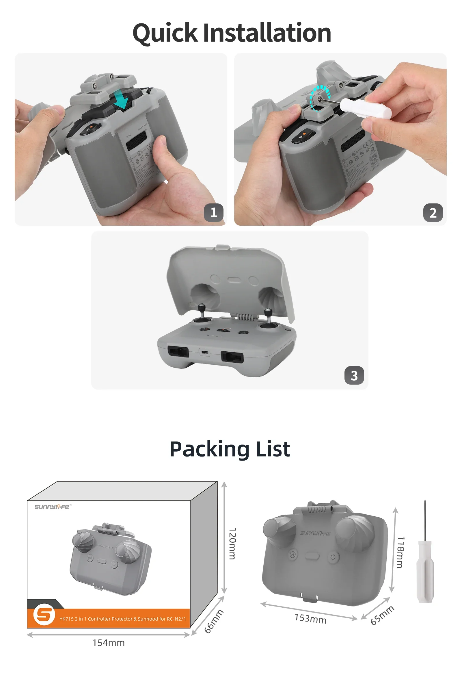 2 em 1 controlador protetor su - Drone Dji Rc Mini avaliação e preço